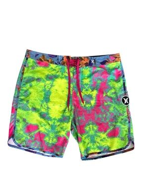 Hurley Mens Tie-Dye Swim Shorts